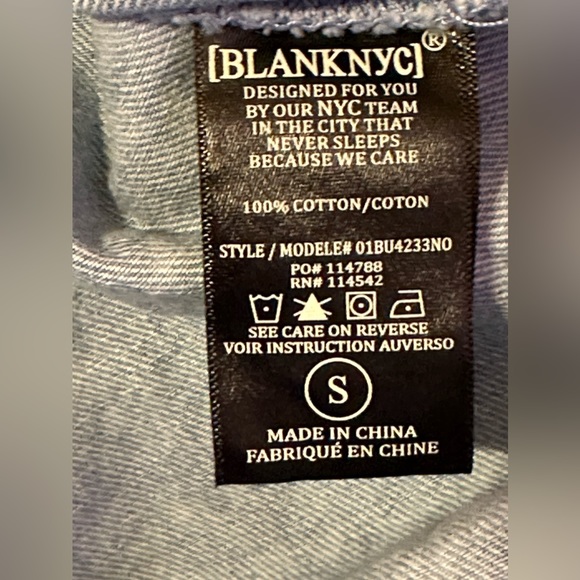 Women's Blank NYC Cinched Denim Shirt Jacket/Shacket - Size S - Picture 8 of 9